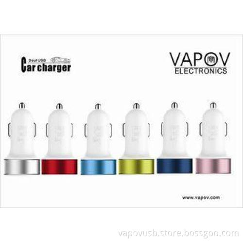 4.2 A Intelligent AL Alloy Dual USB Car Charger For Apple